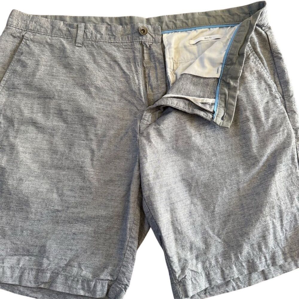Calvin Klein Slim Fit Shorts Blue/Gray Men's Size 38 - Picture 2 of 8
